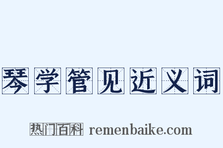 琴学管见近义词是什么意思的图片